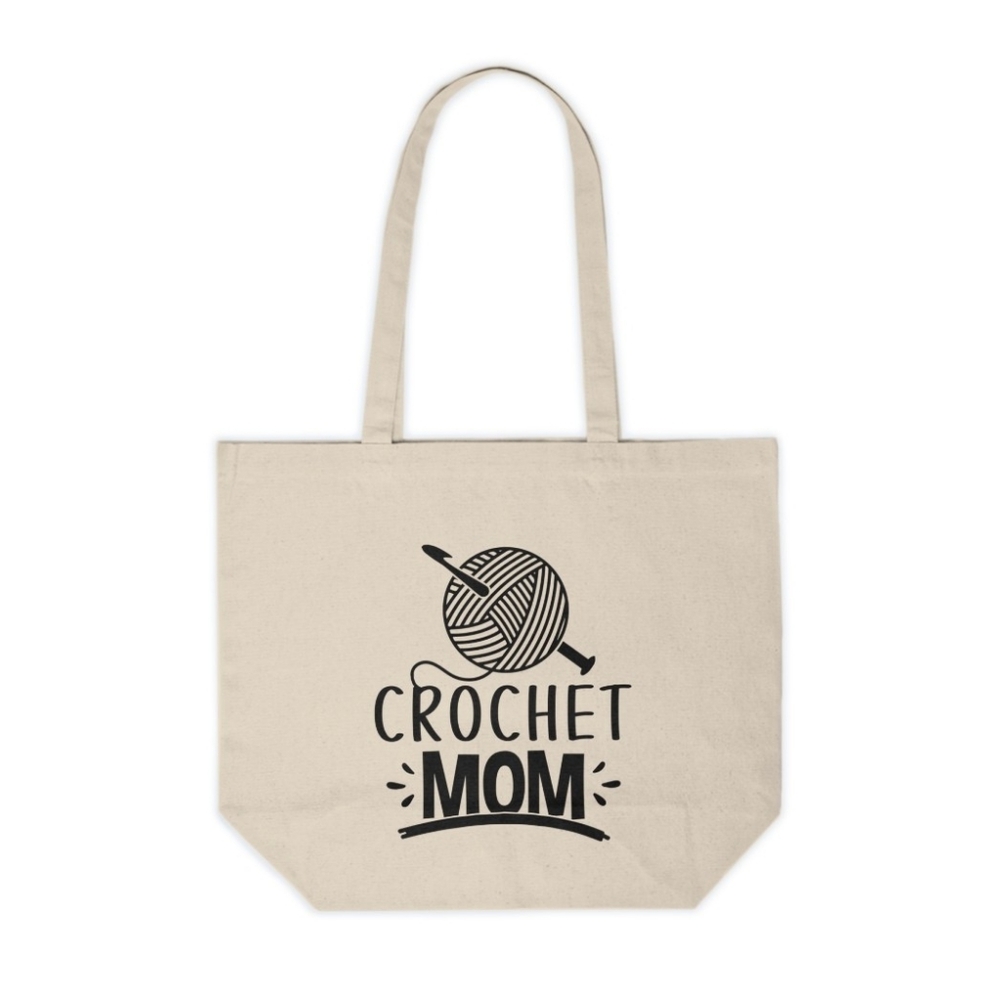 Crochet Mom Custom Canvas Tote Bag